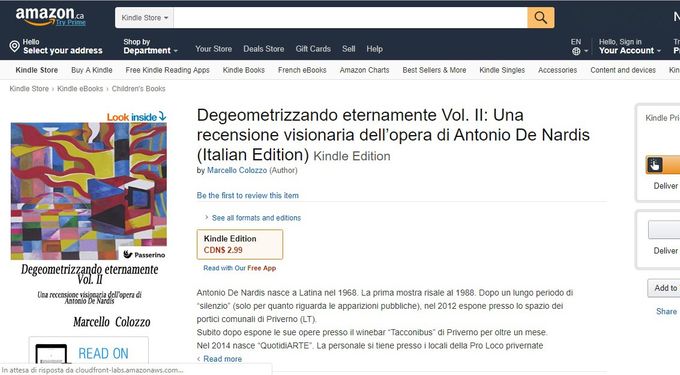 Screenshot da Amazon